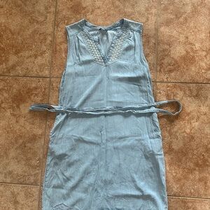 Eddie Bauer Light Denim Sleeveless Tencel Dress